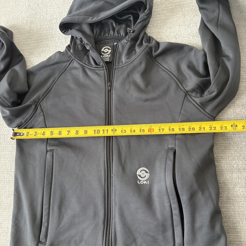 Loki Gear Hoodie Mens Large Black Full Zip All In One Tech Hiking Full Zip - Picture 7 of 11